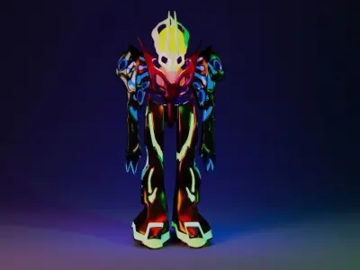 Alien Robot Low-poly 3D model