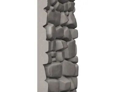 Rock Face Wall Scene Element Detail 3D print model purchase