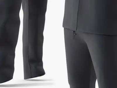  Full-Body Fabric Suit with Hood 