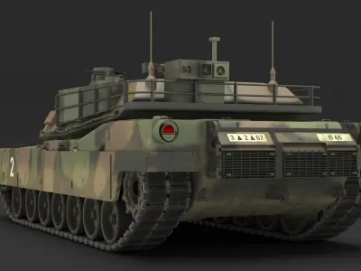  M1 Abrams Tank Rigged 