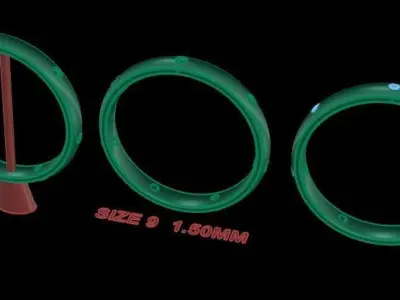 Dainty Infinity Diamond Band Ring and Fashion Wear Size9 3D print model