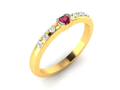Diamond Ring For Women 3d Print Model 3D print model 40