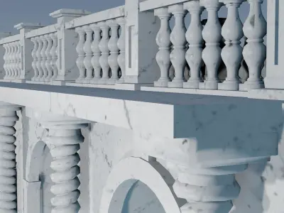 arched doorway arcade 3D print model