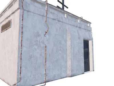 3D Store Market Building model Low-poly 3D model