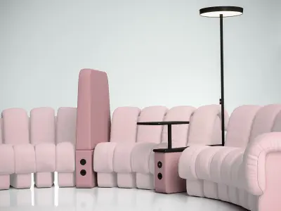 DS 601 Modular Tables and Room Separators 3D model