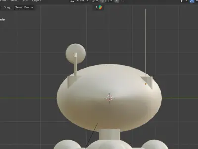 Martian Tripod Low-poly 3D model