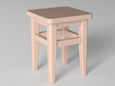 Miniature Dollhouse Stool 3D Model Free STL Free 3D print model
