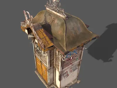 Abandoned Kiosk 3D model