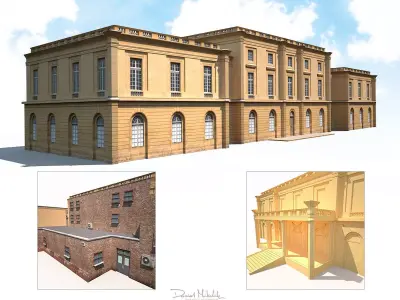Public Building 167 Low Poly Low-poly 3D model