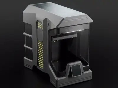 3D Printer SciFi  Low-poly 3D model