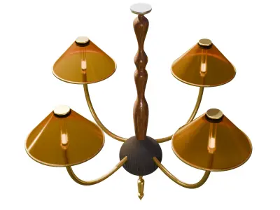 Ceiling lamp-Retro pendant lamp 3D model