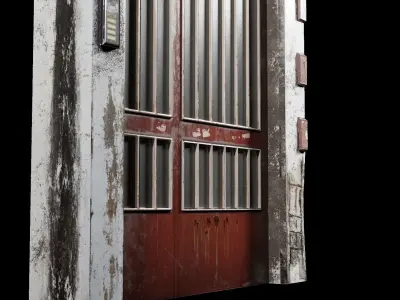 Street Door Clean And Dirty Textures Low-poly 3D model purchase