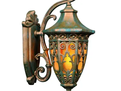 Classic Facade street Wall Lamp Light Lantern streetlight Sconce 3D model
