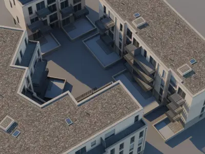 Modern Apartments European Pack Low-poly 3D model