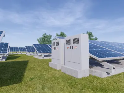 Solar Power Site 3D model