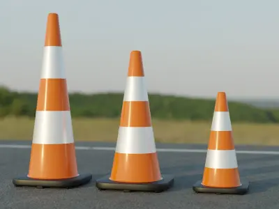 Traffic cone 3D model