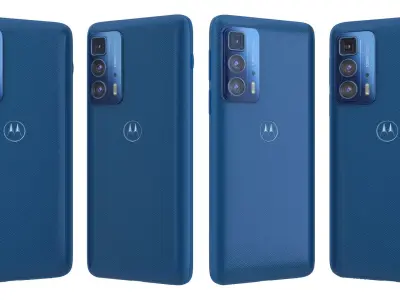 Motorola Edge 20 Pro Blue Vegan Leather 3D model