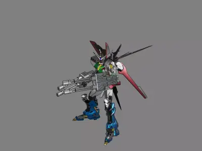 Attacker Gundam B 24 3D model