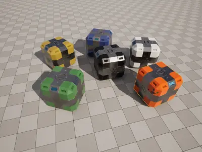 Sci-Fi Crate Low-poly 3D model