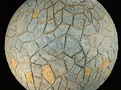 Scanned 4K Grouted Stone Wall PBR Material Vol 1 Texture