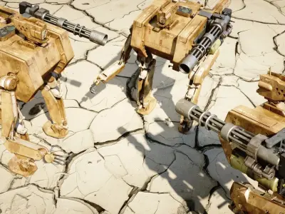 D Walker Robot 3D model