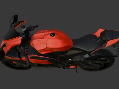YZF R6 Motor Cycle Low-poly 3D model