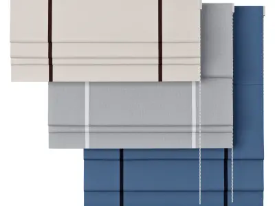 Roman Curtains 149 Bedding Inn Contemporary Blending 3D model