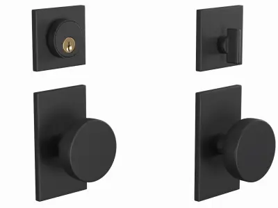 Tumalo Black Bronze Single Square Deadbolt 3D model