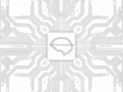 Artificial Intelligence Microchip Central  Processors 3D model