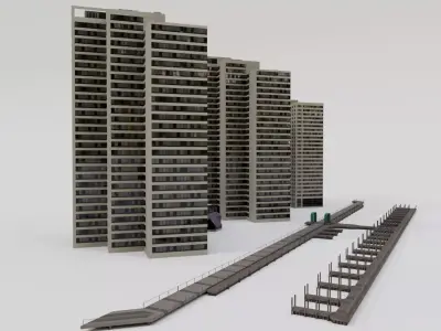 Riverfront Tower High-Rise Condos 3D model
