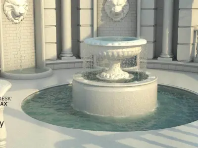  Rotunda fountain 3D model