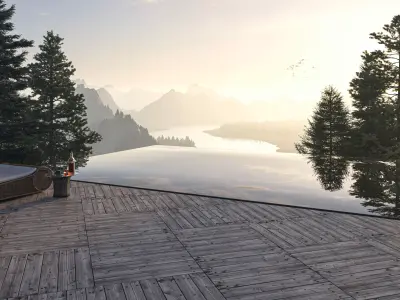 Pool forrest 3D model