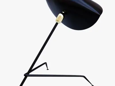 Serge Mouille Tripod Desk Lamp 3D model
