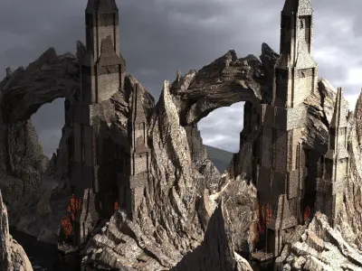 Vlad Ocean Fortress Kitbash  3D model