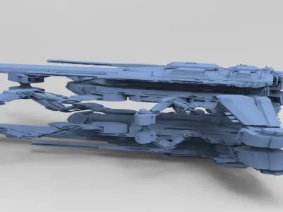 Advanced Ancient Civilization Ship architecture 1  3D model