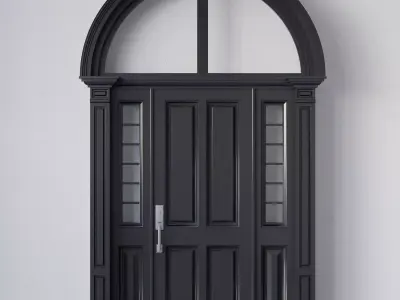 Classic Arched Entrance Door No14 A 3D model