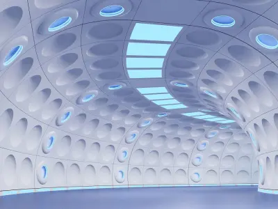 Futuristic Tunnel 3D model