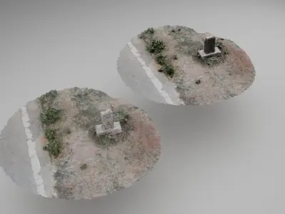 Roadside piller photoscan retopo model 3D model