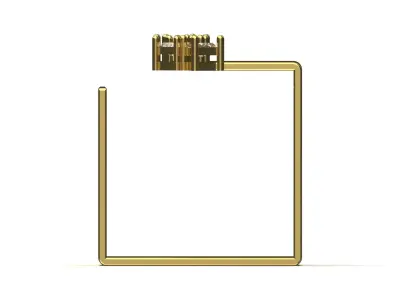 Architectural Diamond Gold STL Ring jr00185 3D print model