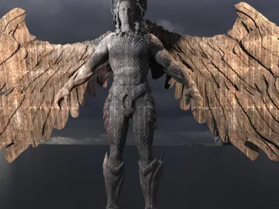 Arch Valkyrie statue 9 3D model