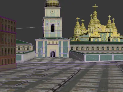City Kiev Low-poly 3D model