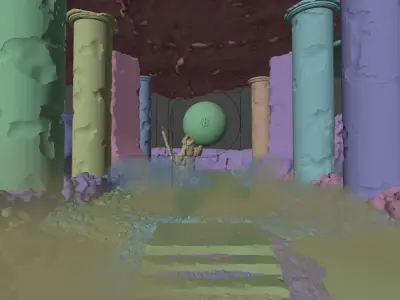 Fantasy Cave Low-poly 3D model