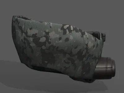 Gas mask helmet 3d model military combat  Low-poly 3D model