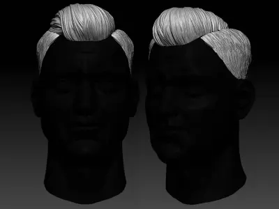 Haircut male sculpt human anatomy fantasy face scifi  3D model