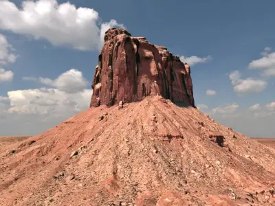 Monument Valley Mitchell Butte Multipurpose Terrain Model 3D model