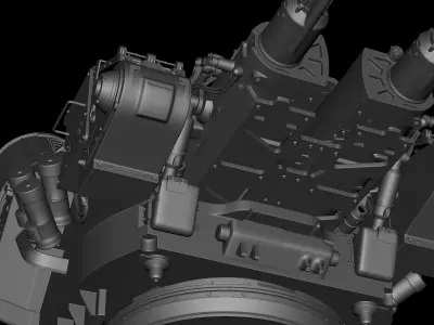 Tower lego machine gun 3D model