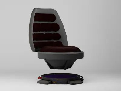 Sci Fi Levitating Chair Low-poly 3D model