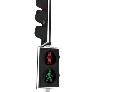 Traffic lights - Traffic - Signaling - Pedestrian - Cyclist 3D model