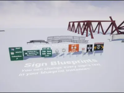 Highway Infrastructure Pack 3D model