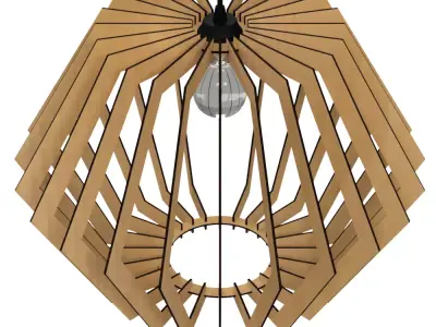 CEILING LIGHT LAMP 3D PRINT AND LASER CUT FILES MODEL 15 3D 3D print model